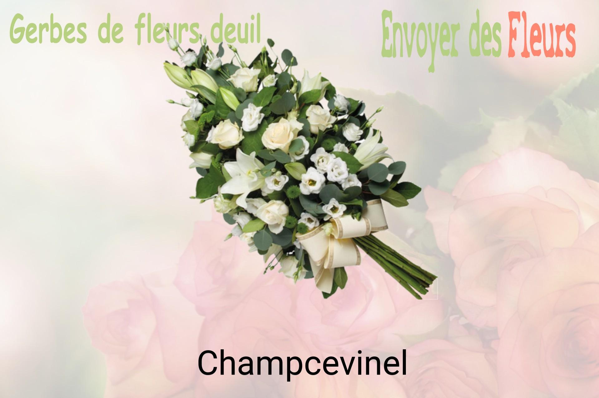 Gerbe de fleurs de deuil livrée à Champcevinel